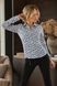 Women's long sleeve floral print button-up shirt (XS/S, white)