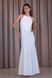 Sleeveless Bodycon Floor Length White Mermaid Dress (XS, white)