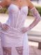 White Corset Bridal Dress With Lace Skirt (M, white)