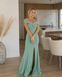 Mint green Bodycon Maxi Dress with Side Slit (S, green)