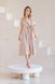 Beige V-Neck Silk Midi Wrap Dress with Butterfly Sleeves (XL, beige)