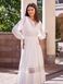 White A-line Button-Up Long Sleeve Lace Cocktail Dress (S, white)