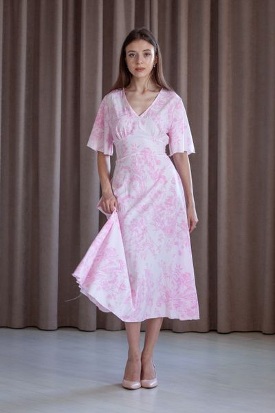 Коктейльна сукня міді довжини (XS, Білий) STK-40-436-286 фото