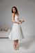 Elegant White Satin Midi Cocktail Dress (XL, white)