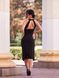 Black Fitted Bodycon Midi Dress With Slit (XS, black)