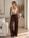 Classic summer chocolate women's trousers (L, chocolate)