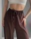 Classic summer chocolate women's trousers (L, chocolate)