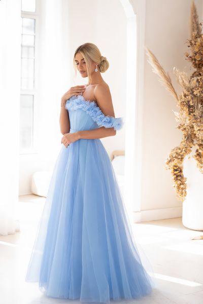 Голуба корсетна сукня з квітами (XS, Блакитний) ODD-40-444-054 фото Голуба корсетна сукня з квітами (XS, Блакитний) ODD-40-444-054 фото