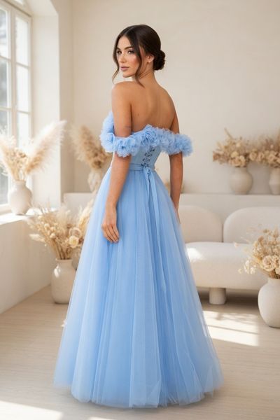 Голуба корсетна сукня з квітами (XS, Блакитний) ODD-40-444-054 фото Голуба корсетна сукня з квітами (XS, Блакитний) ODD-40-444-054 фото