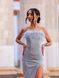Light Blue Long Evening Strapless Dress With Feathers (XS, light blue)