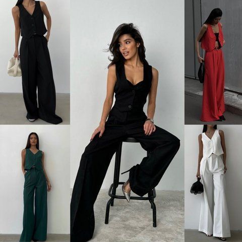 Stylish two-piece black suit (S, black)