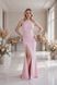 Light Blush Pink Bodycon Maxi Dress for a Stylish Cocktail Look (XS, pastel pink)