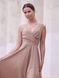 [COPY] Golden A-line Floor Length Evening Formal Dress with Slit and Lace-Up Back (S, gold)