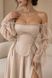 Beige Suiting Fabric Dress with Corset Belt (XS, beige)