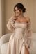 Beige Suiting Fabric Dress with Corset Belt (XS, beige)