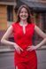 High Slit Sleeveless Red Maxi Dress with V-Neck (XXS, red)