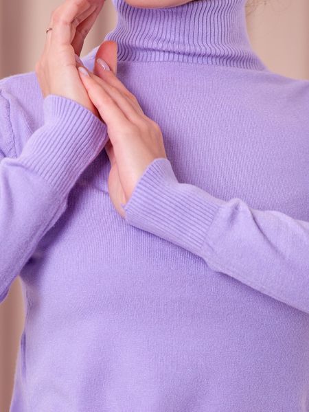 Basic solid lavender turtleneck (L/XL, purple)