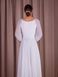 White V-Neck Chiffon Maxi Dress with Long Lantern Sleeves (7XL, white)