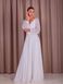 White V-Neck Chiffon Maxi Dress with Long Lantern Sleeves (7XL, white)