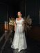 Long satin white maxi dress big size (XL, white)