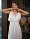 White Bridal Maxi Dress with Short Sheer Sleeves and Cold Shoulders (XL/XXL, white)