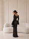 Black Lace Maxi Dress with Demi Cups (S, black)
