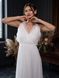 White Bridal Maxi Dress with Short Sheer Sleeves and Cold Shoulders (XL/XXL, white)