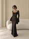 Black Lace Maxi Dress with Demi Cups (S, black)