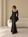 Black Lace Maxi Dress with Demi Cups (S, black)