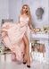 Silk High Slit Spaghetti Strap Pink Maxi Dress (S, beige)
