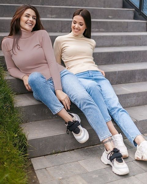 Powder warm high neck tee (M/L, pastel pink)