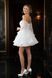 Short white tulle dress with open shoulders (M, white)