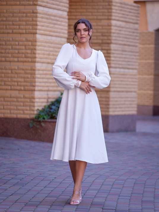 midi elegant white party dresses Crew Neck Bodycon Midi Dress White / XL
