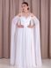 Elegant White Evening Maxi Dress (L/XL, white)