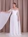Elegant White Evening Maxi Dress (L/XL, white)