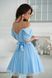 Short Light Blue Formal Dress (S, light blue)