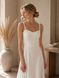 Formal White Satin Floor-Length Dress (M, white)