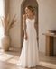 Formal White Satin Floor-Length Dress (M, white)