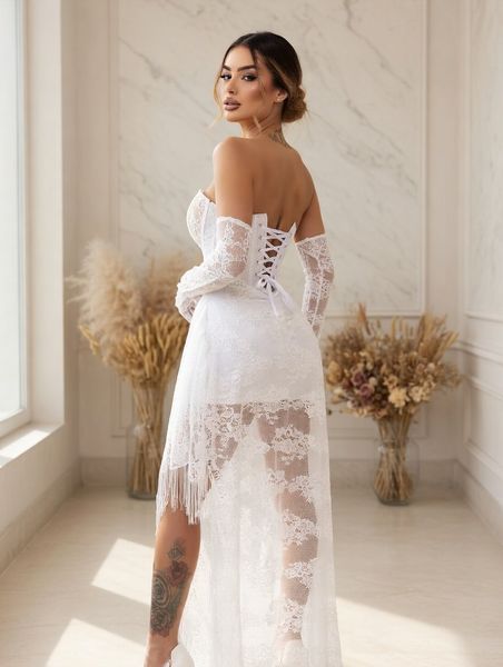 Sleeveless White A-Line Dress (S, white)