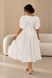 Women's Cream Midi Dress With Belt (XXL, off white)