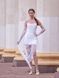 White Corset Dress with Lace Skirt and Gloves (XS, white)