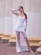 White Corset Dress with Lace Skirt and Gloves (XS, white)