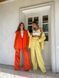 Women's linen suit 2 orange (XS/S, orange)