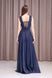 A-Line Maxi Dress with Sheer Sleeves and Side Slit - Perfect for Summer Parties and Wedding Guests (XS/S, blue)