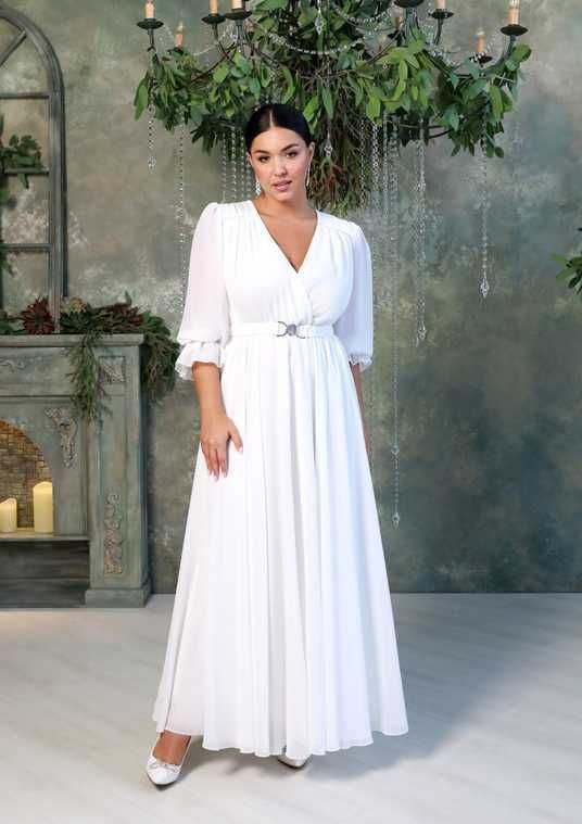 chinese dress ladies Floral Embroidered Lantern Sleeve Dress main image 1