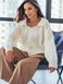 Warm white sweater with collar (универсальный (S/L), white)