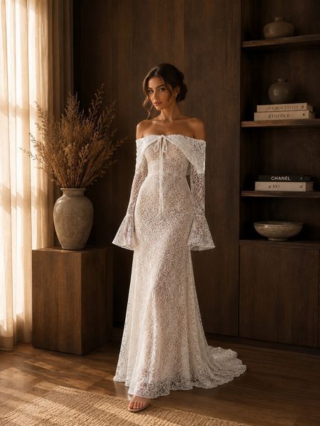Light Sleeveless Maxi White A-line Bridal Dress guipure (S, white)