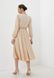 Golden Silk Midi Dress: V-Neck A-Line Wrap Dress with Long Sleeves for Birthday Dinner Parties (XL, gold)