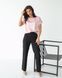 Plain silk powder-colored T-shirt (L, pink)