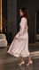 Light-colored long-sleeved dress (M, pastel pink)
